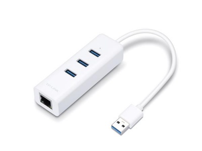 USB elosztó-HUB és ethernet átalakító, 3 port, USB 3.0, TP-LINK "UE330"